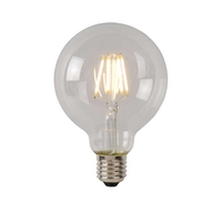 Lucide G80 7W Warm White LED Decorative Filament Globe Bulb - Screw Cap