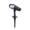 Lutec Ginbo Smart Solar LED Garden Spotlight with PIR Sensor - Black