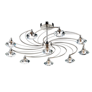 Luther 10 Light Semi-Flush - Satin Chrome