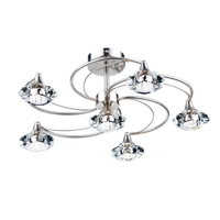 Luther 6 Light Semi-Flush - Satin Chrome