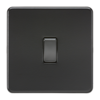 Matt Black Screwless 20A 1G DP Switch