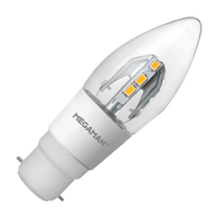 Megaman 4W LED Clear Candle Bulb – Bayonet – Non-Dimmable