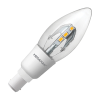 Megaman 4W LED Clear Candle Bulb – S.Bayonet – Non-Dimmable