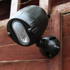 Mr Beams Battery Operated LED NetBright Outdoor Spotlight with PIR sensor - Set of 2 - Dark Brown