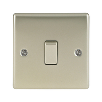 Pearl Nickel Low Profile 10A 1 Gang Intermediate Light Switch