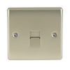 Pearl Nickel Low Profile Telephone Slave Socket