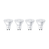 Philips 4.7W Warm White LED GU10 Bulb - Pack of 4 - Flood Beam