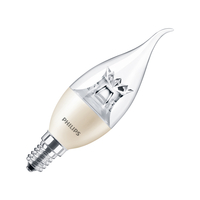 Philips 4W Warm White DimTone LED Bent Tip Candle Bulb - Small Screw Cap