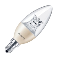 Philips 8W Warm White DimTone LED Candle Bulb - Small Screw Cap