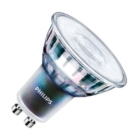 Philips ExpertColour 3.9W Warm White 2700k Dimmable LED GU10 Bulb - Flood Beam