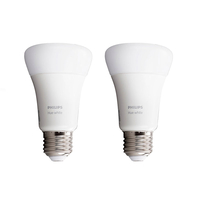 Philips Hue 9W Warm White LED Dimmable Bluetooth GLS Bulb - Screw Cap - Pack of 2