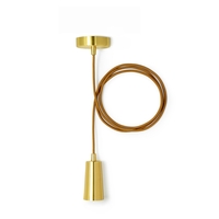 Plumen Drop Cap Ceiling Pendant Lamp Holder - Brass