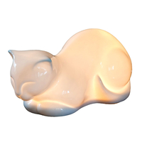 Porcelain Parsley Cat Nightlight