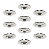 Robus Fire Rated Fixed Downlight - Brushed Chrome - Pack of 10