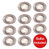 Robus Fire Rated LED Adjustable Downlight - Brushed Chrome - Pack of 10