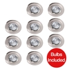 Robus Fire Rated LED Fixed Downlight - Brushed Chrome - Pack of 10