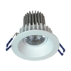 Round Recessed 8W Cool White LED Fixed Downlight - White