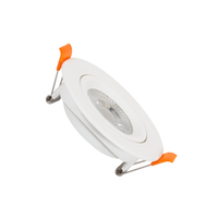 Round Solid 5W Cool White COB LED Adjustable Downlight Cutout 75mm - White