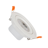 Round Solid 9W Cool White COB LED Adjustable Downlight Cutout 95mm - White