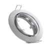 Round Tilting Downlight Bezel Cutout 72mm for a GU10/GU5.3 LED Bulb - Satin Chrome
