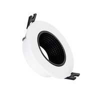 Round Tilting Downlight Bezel Cutout 75 mm for a GU10/GU5.3 LED Bulb - Black & White
