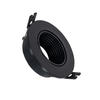 Round Tilting Downlight Bezel Cutout 75mm for GU10/GU5.3 LED Bulb - Black