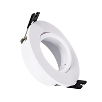 Round Tilting Downlight Bezel Cutout 75mm for GU10/GU5.3 LED Bulb - White