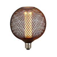 Searchlight 3.5W LED Dimmable Warm White Wire Mesh Effect Globe in Black - Screw Cap