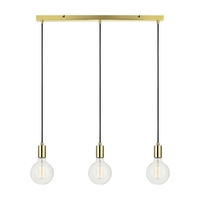 Sky 3 Light Bar Ceiling Pendant - Brass