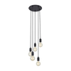 Sky 5 Light Cascade Ceiling Pendant - Black