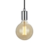 Sky Lamp Holder with Plug - Chrome