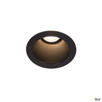 SLV Horn Magna 9W Warm White LED Recessed Fixed Downlight - Black