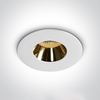 Spot Round Anti Glare Recessed Fixed Downlight - White with Gold Reflector