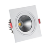 Square 10W Warm White COB LED Adjustable Downlight New Madison Cutout 95mm - White
