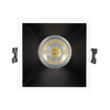 Square Downlight Bezel Low UGR Cutout 85x85mm for a GU10 LED Bulb - Black