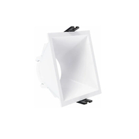 Square Downlight Bezel Low UGR Cutout 85x85mm for GU10 LED Bulb - White