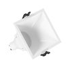Square Low UGR Downlight 45º Cutout 85x85mm with 6W Cool White LED Bulb - GU10 - White