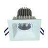 Square Recessed 8W Cool White LED Fixed Downlight - White