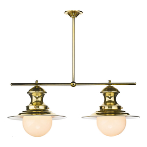 Station 2 Light Bar Pendant - Brass
