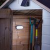 Suri Shed Solar LED Outdoor Flush Wall Light - Black