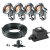 Techmar Plug and Play - Arigo Garden Spotlight Kit - 4 Lights