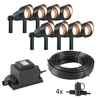 Techmar Plug and Play - Focus Verona LED Garden Spotlight Kit - 8 Lights