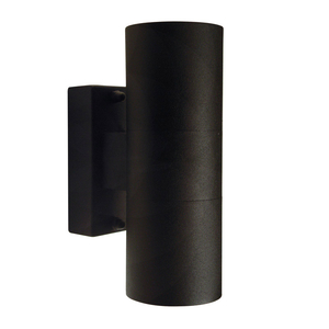 Tin Low Energy Twin Wall Light - Black