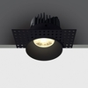 Trimless Plaster-In 7W Warm White LED Fixed Downlight - Black