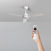 Vacker 15W Colour Selectable Outdoor LED Ceiling Fan 105cm with DC Motor - White