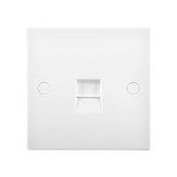 White Slimline Telephone Slave Socket