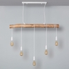 Yagis Wood 5 Light Bar Ceiling Pendant - Natural & White