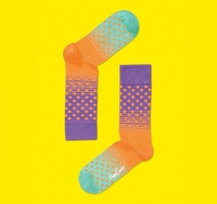 Happy Socks DF11-001 Socks Purp-Oran-Grn Spots Accessories Socks