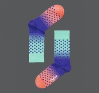 Happy Socks DF11-003 Socks Grn-Purp-Ora Spots Accessories Socks