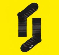 Happy Socks SB11-003 Socks Blk-Multi Stripe Accessories Socks